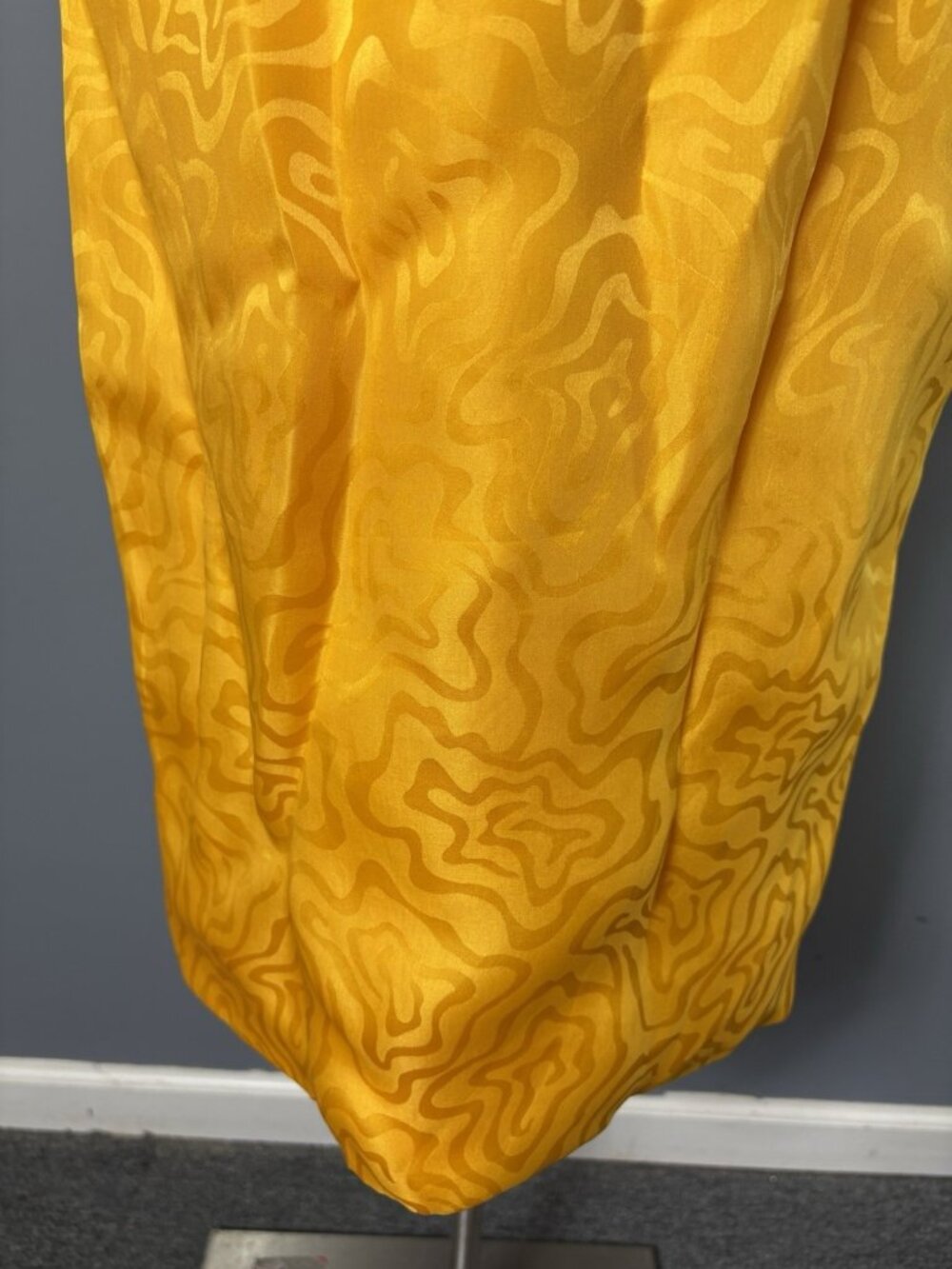 Vintage Morton Myles Yellow Ruffle Cocktail Dress - Picture 3 of 8